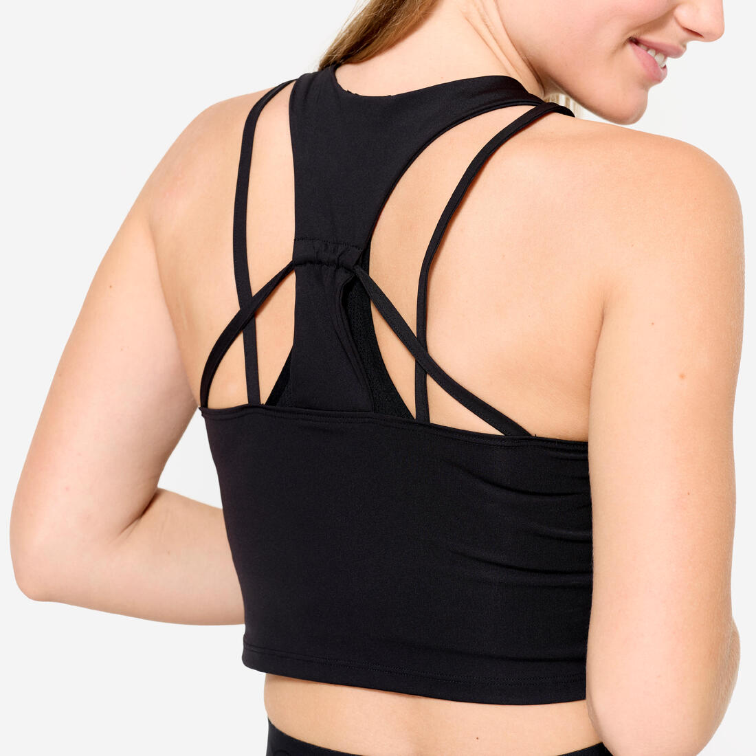 Débardeur de fitness crop-top moulant femme