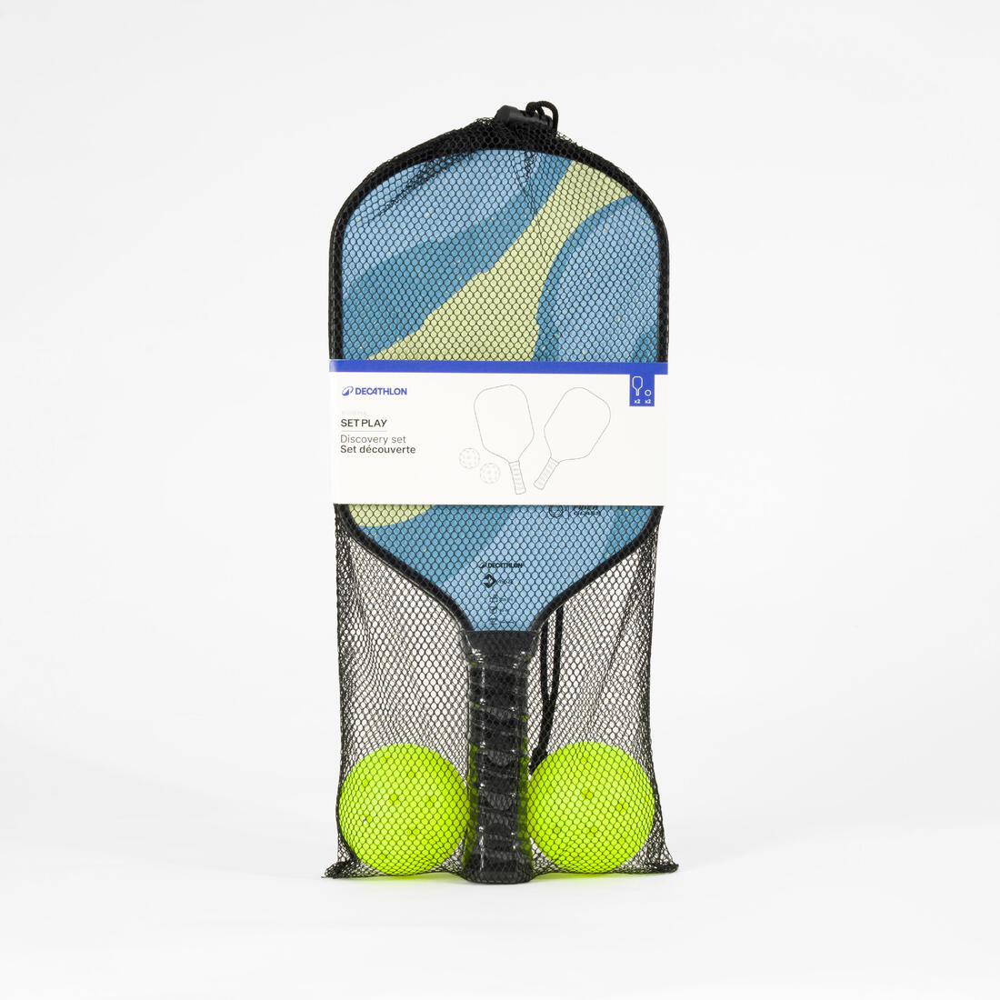 Lot de Pickleball Play - 2 Raquettes, 2 Balles et Sac de Transport