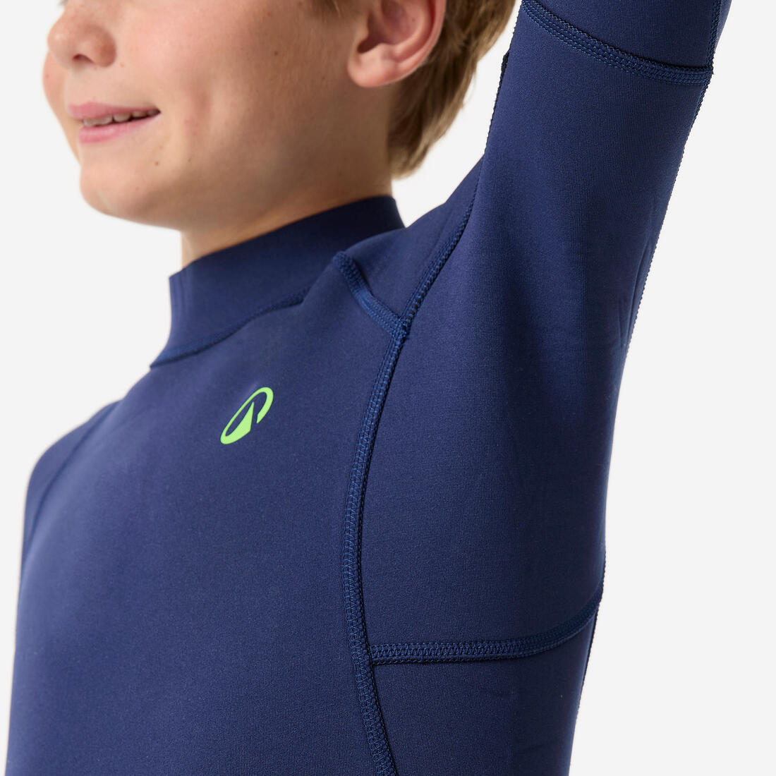 Combinaison intégrale surf caoutchouc naturel 2/2 mm yulex enfant, 100 bleu