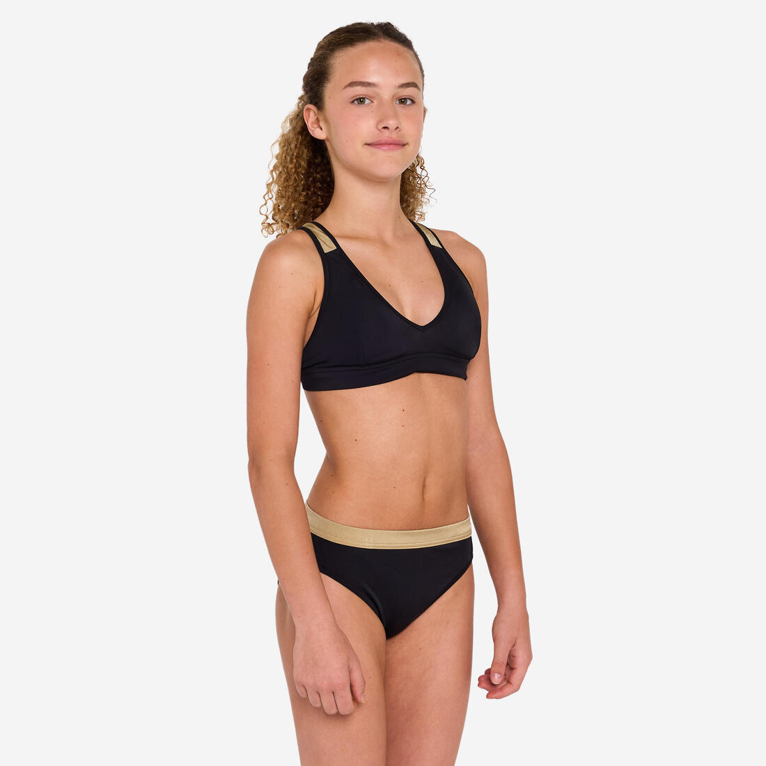Haut de maillot de bain triangle fleuri surf fille, Lily vaya