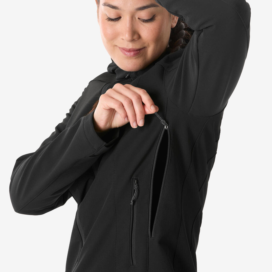 Veste softshell coupe-vent femme, MT500