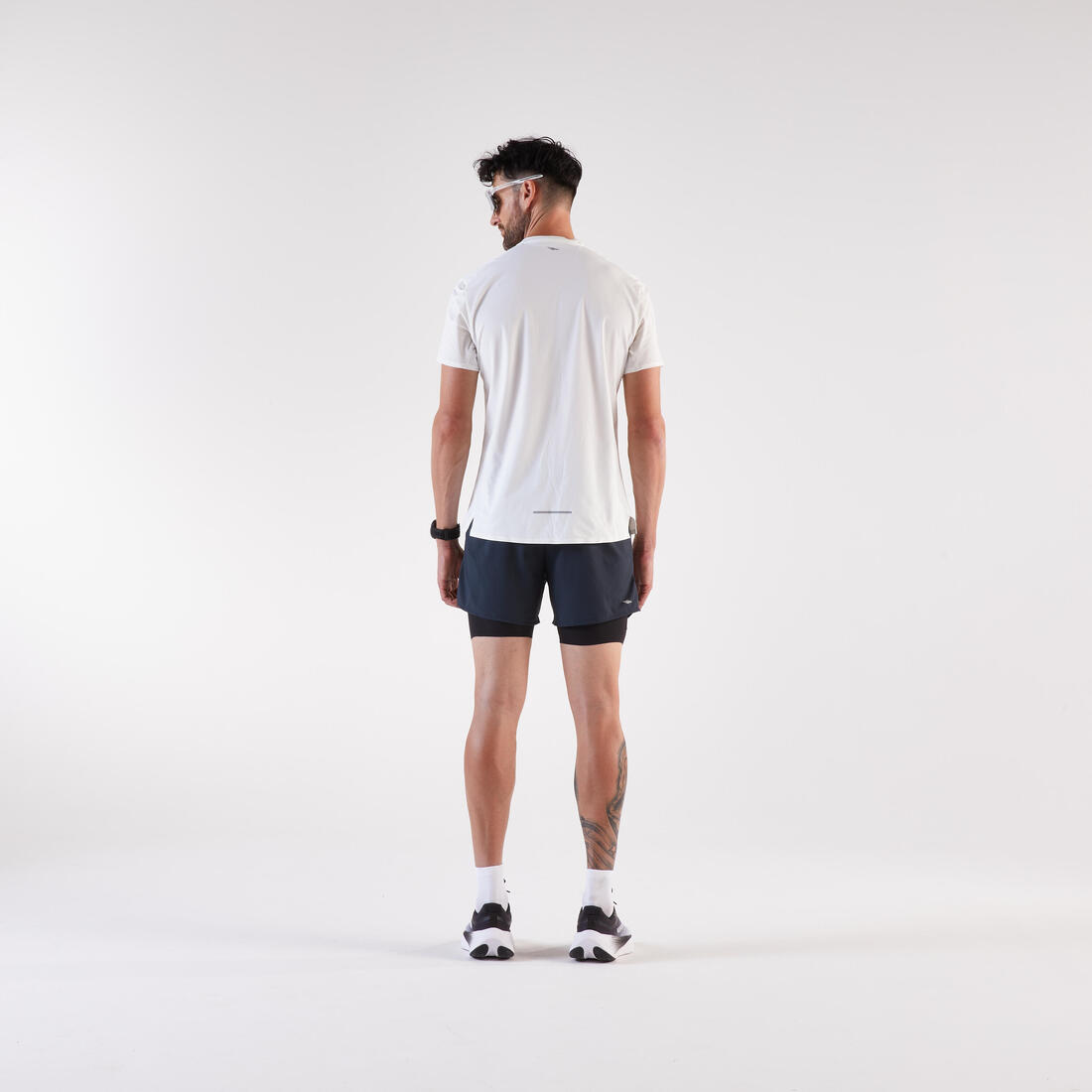 Short 2 en 1 de running Homme, Kiprun Run 500 Confort