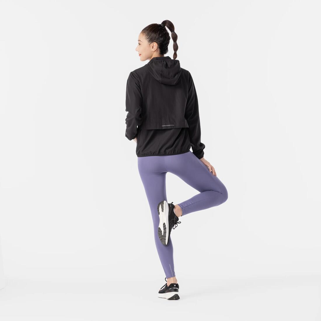 Veste coupe-vent de running Femme - KIPRUN Run 100 Wind Noire