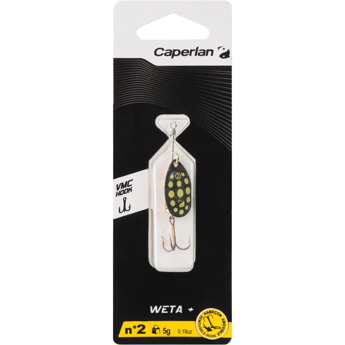 CUILLER TOURNANTE PÊCHE DES CARNASSIERS WETA + #2 ARGENT POINTS ROUGES