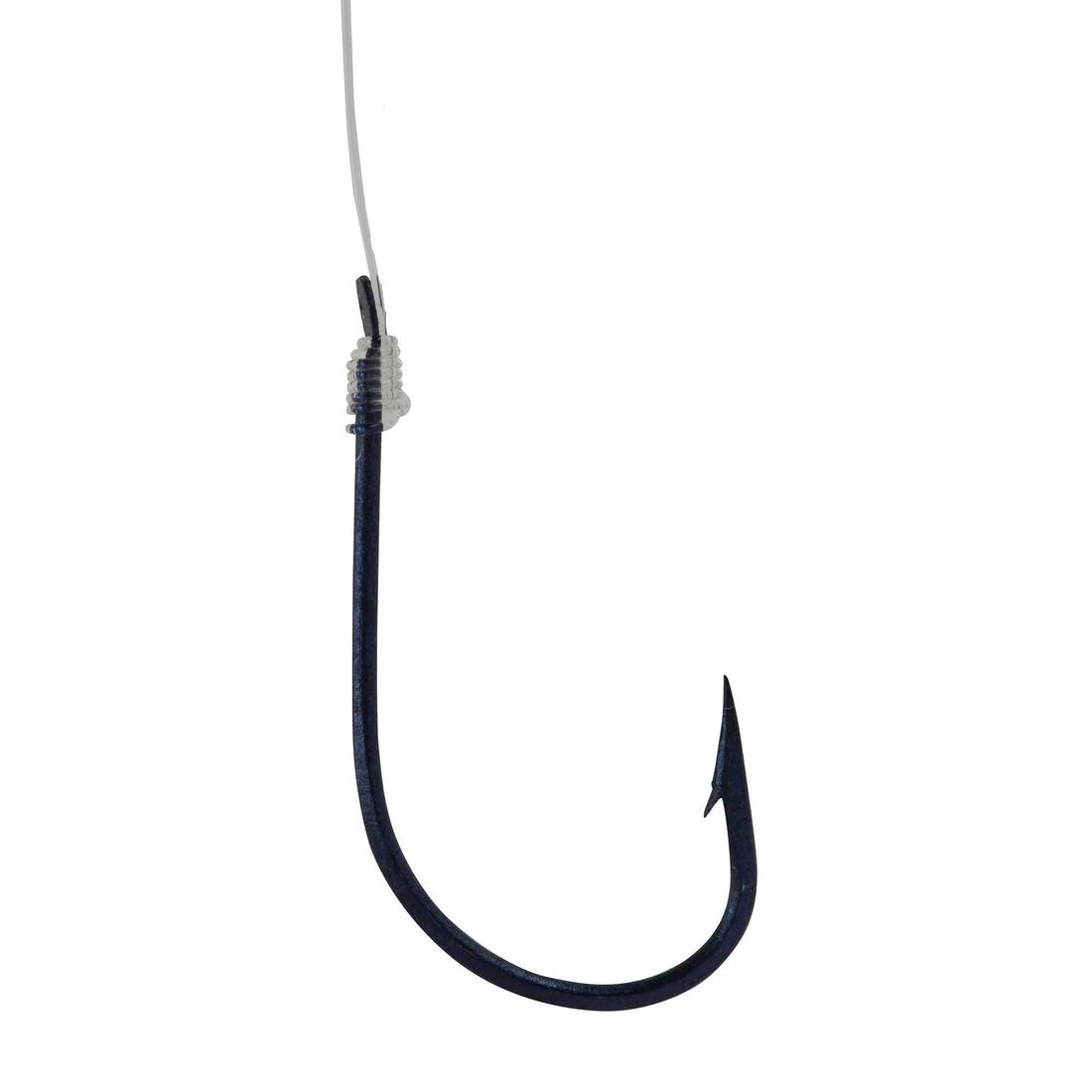 Hameçons montés a palette SN HOOK fluorosea bluereversed pêche en mer