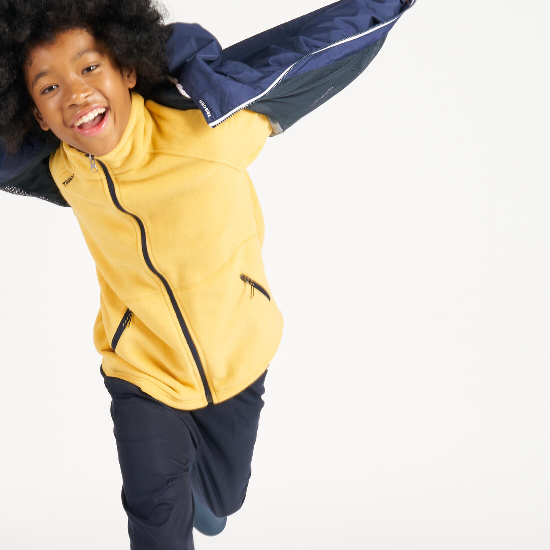 Veste imperméable et coupe vent de voile enfant, 100 navy