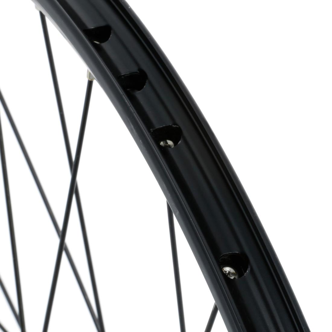 Roue vélo enfant 24 pouces arrière double paroi disque cassette noir