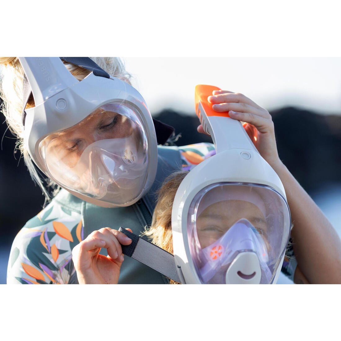 Masque easybreath snorkeling enfant XS (6-10 ans) - SANS SAC