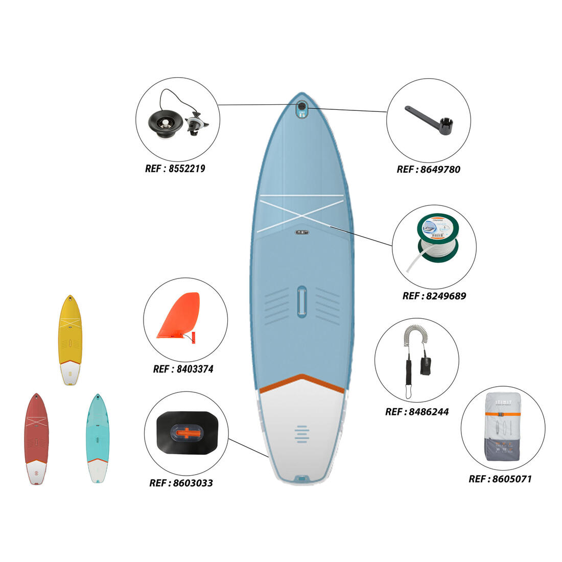STAND UP PADDLE GONFLABLE DEBUTANT 10 PIEDS VERT