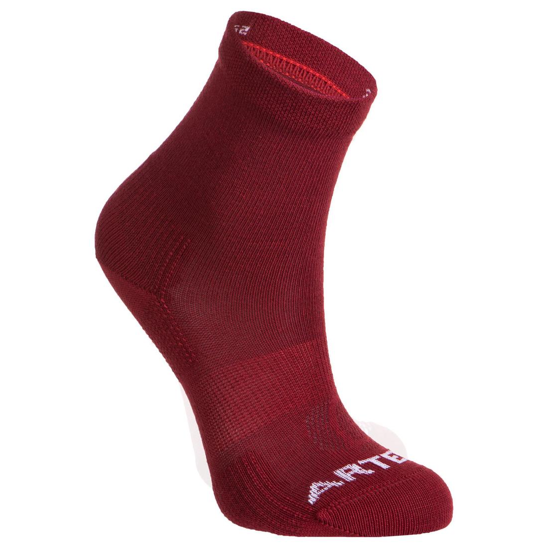 CHAUSSETTES DE SPORT ENFANT HAUTES ARTENGO RS 160 BLANC MARINE BLANC LOT DE 3