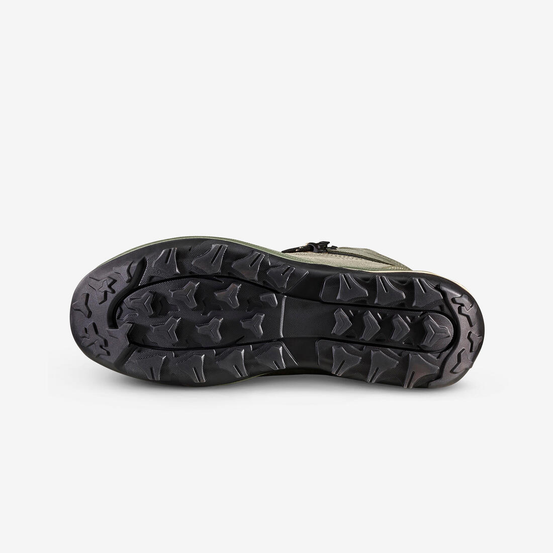 Chaussures de trekking en cuir imperméables femme, MT100 vert