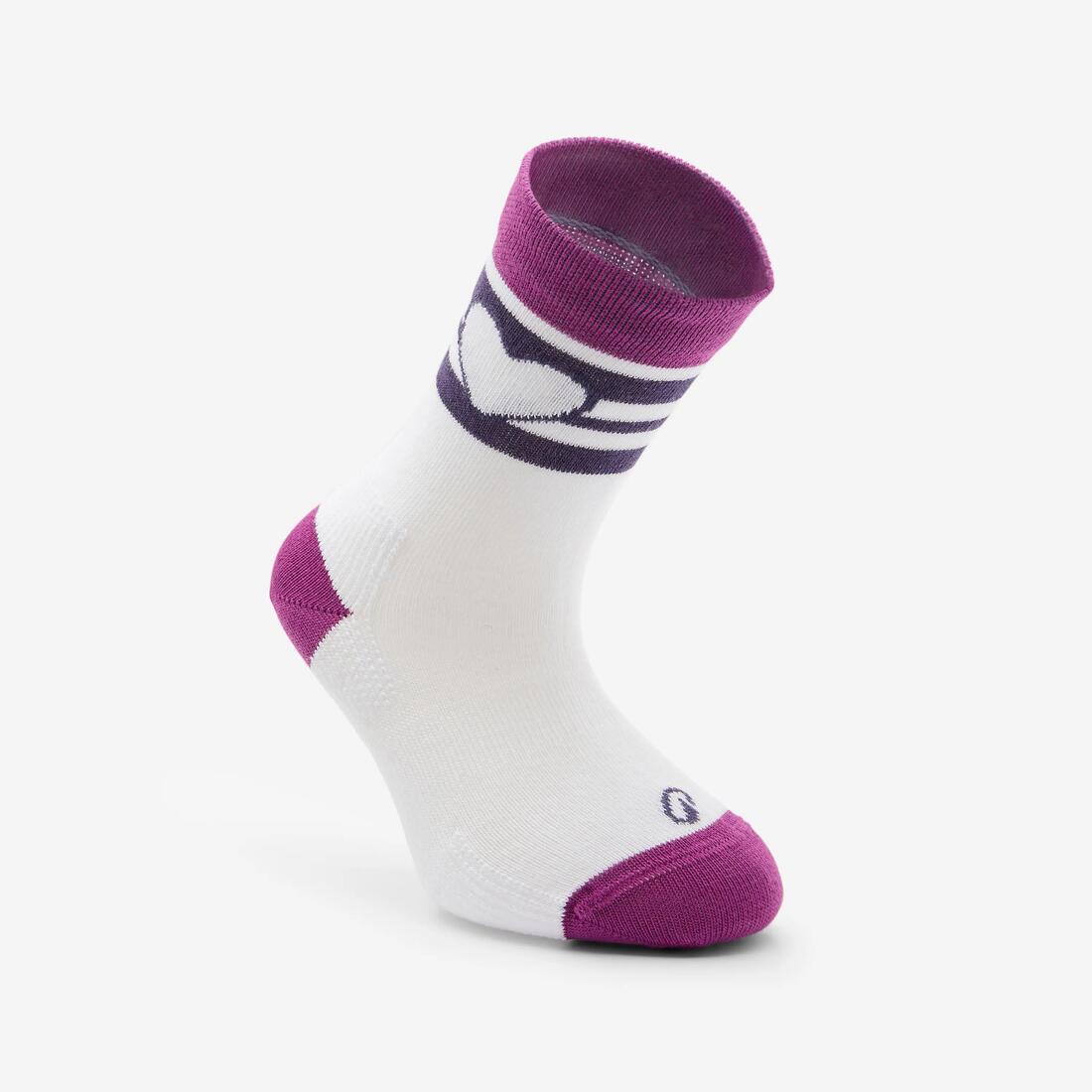 Chaussettes de sport hautes enfant, violet et