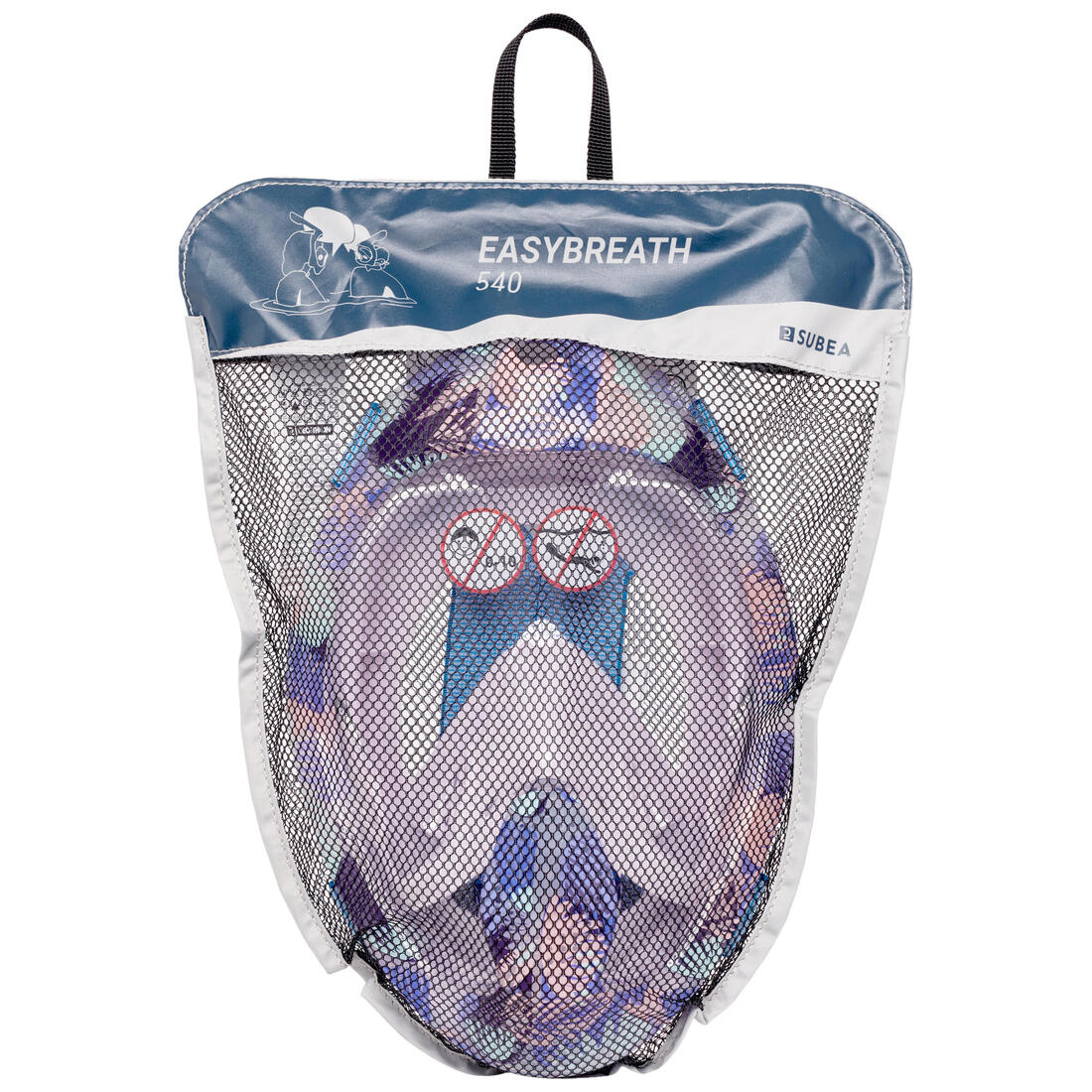Masque snorkeling surface easybreath + avec valve acoustique > 10 ans - jungl
