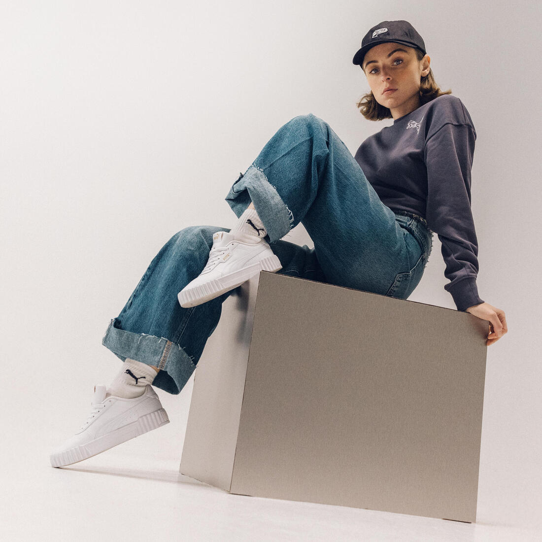 Baskets femme, carina 3.0 blanche