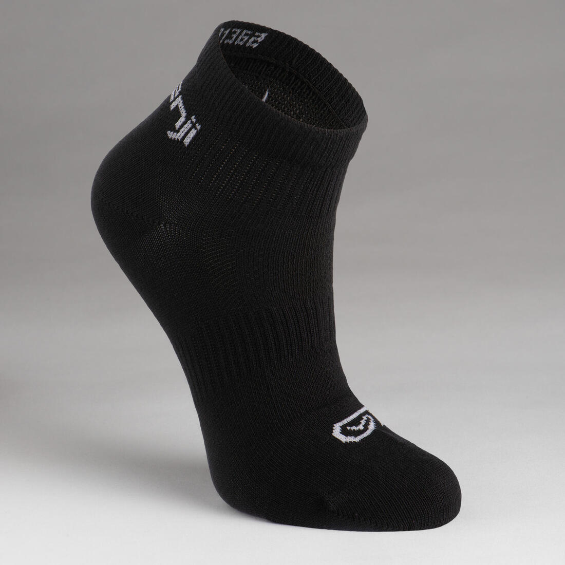 Lot de 3 chaussettes enfant d'athlétisme blanches tige basse