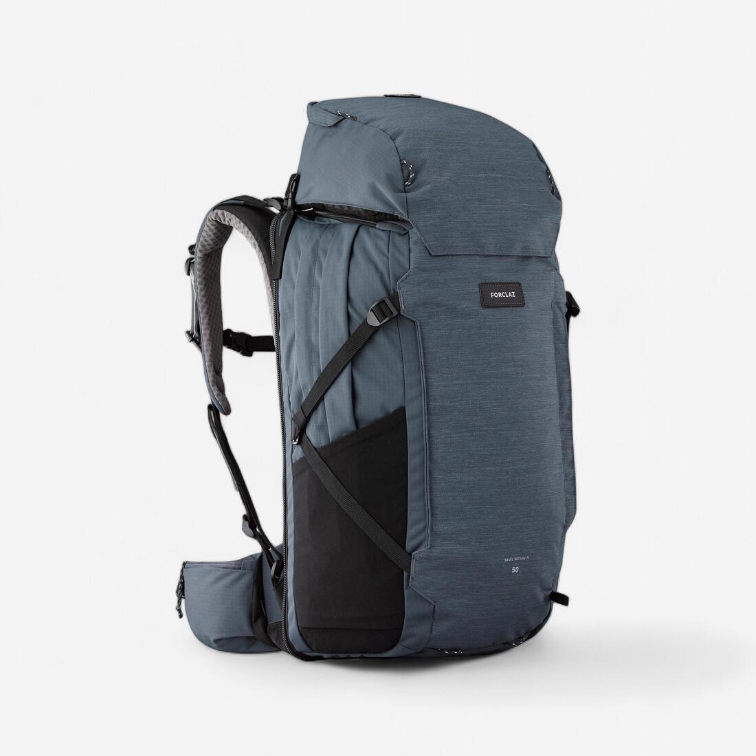 Sac a dos de voyage et trekking - ouverture valise 50+6l - travel 900 - femme