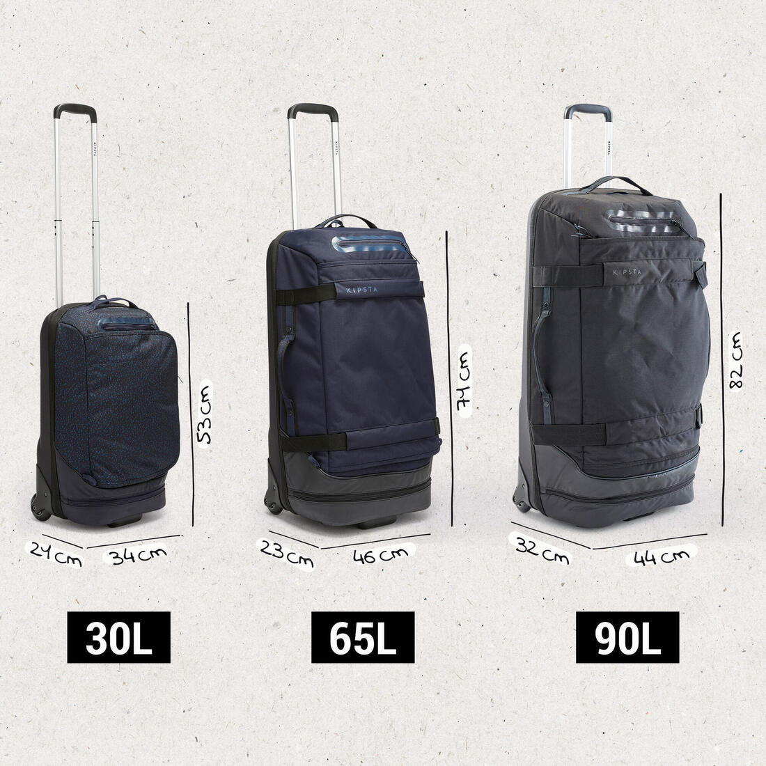 Sac de voyage format cabine 30L, noir