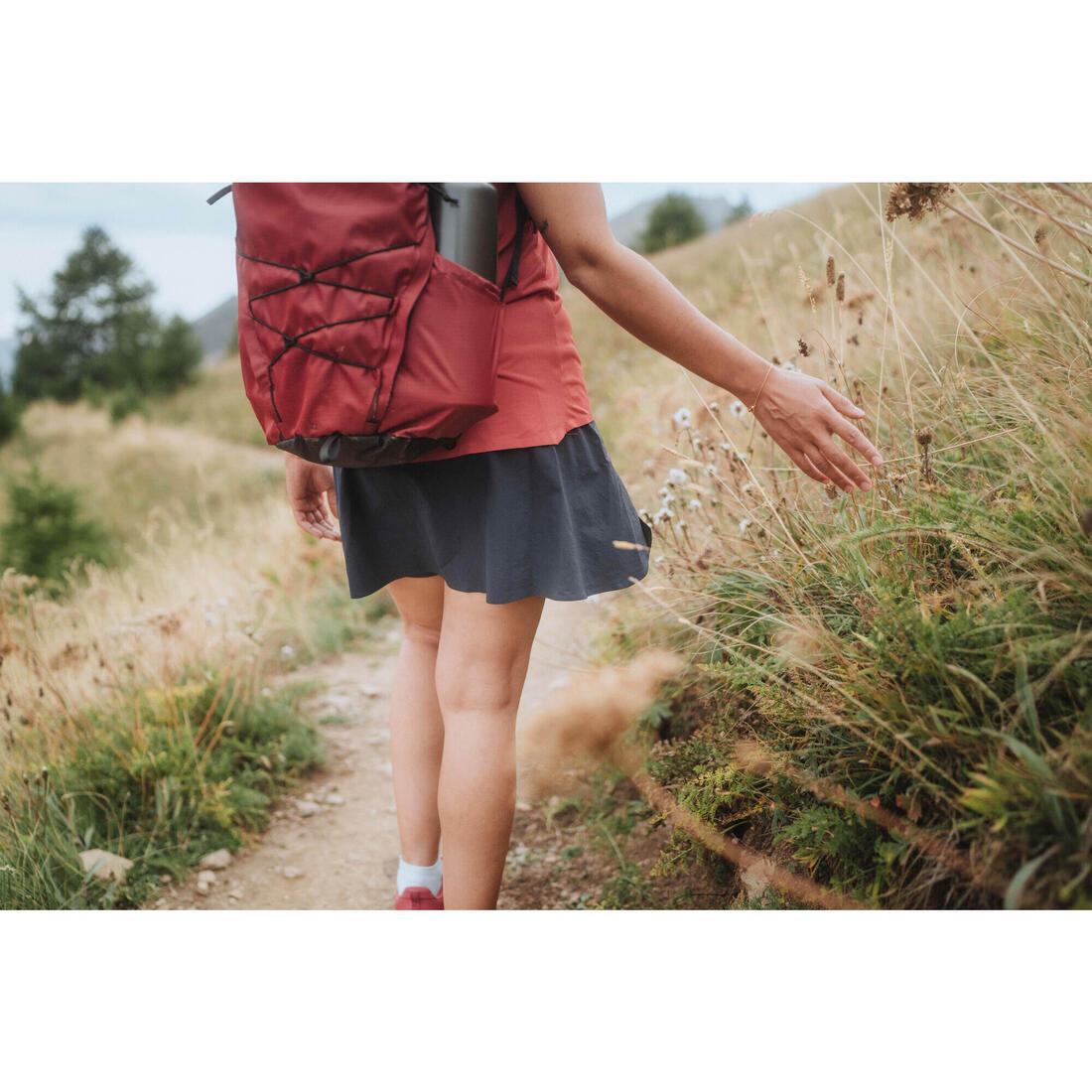 Jupe short de randonnée femme, MH500