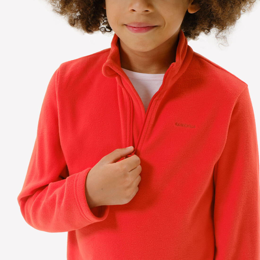 Polaire de randonnée enfant 7-15 ans, MH100 demi zip