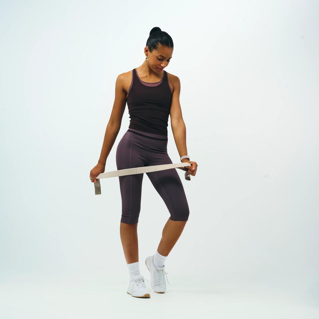 Débardeur col rond extensible femme, collection limitée Pilates