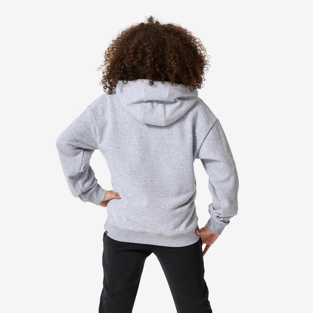 Sweat loose zippé avec capuche foncé
