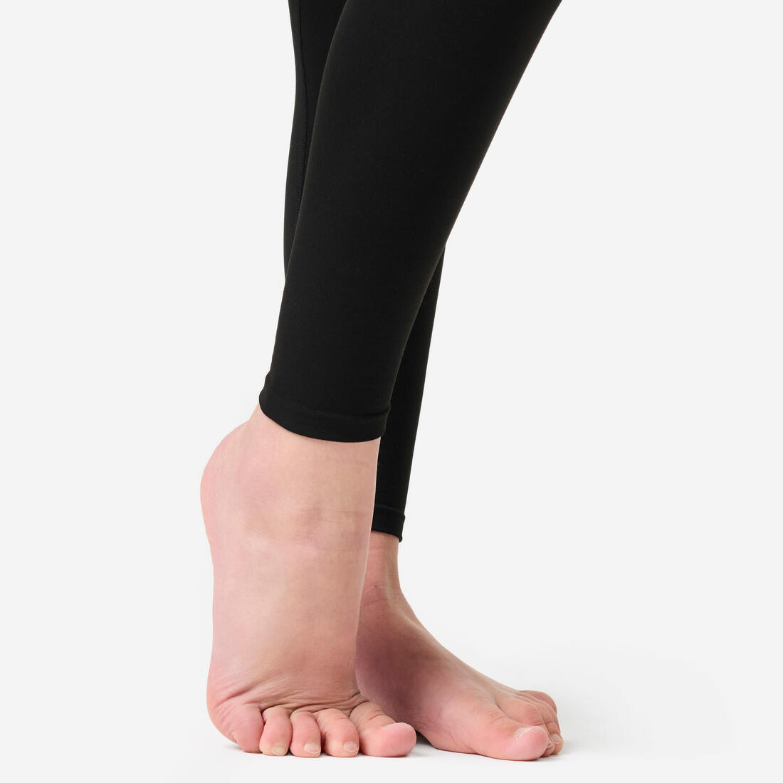 Legging danse moderne, taille haute fille, noir