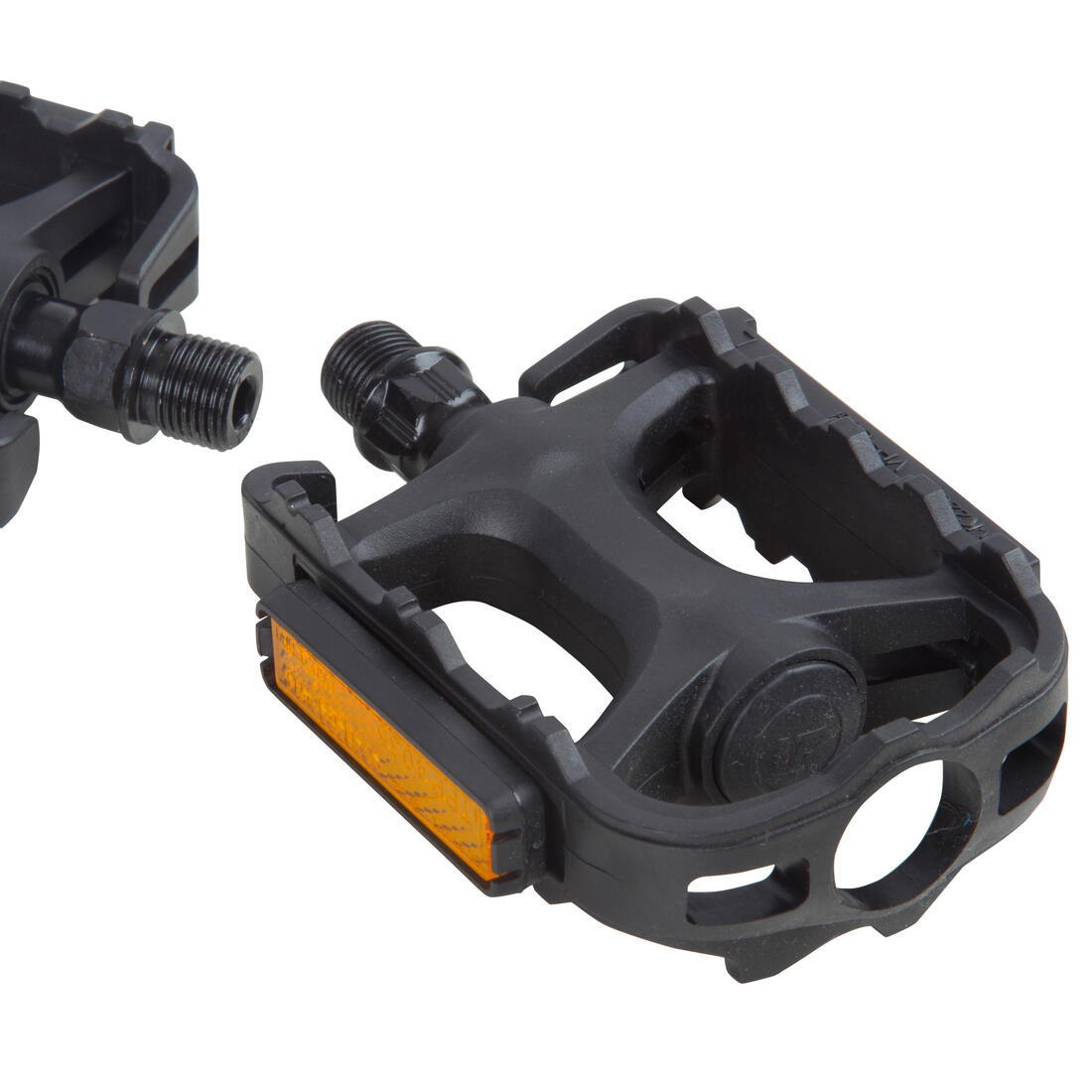 Pédales plates vélo VTT 100 résine noire