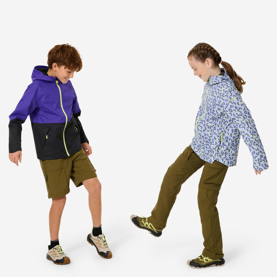 Veste imperméable de randonnée enfant, MH500 tw