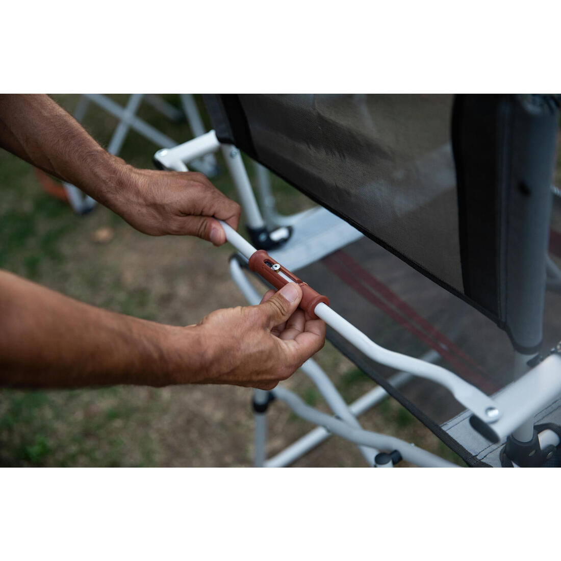 Chaise de camping pliante avec accoudoir