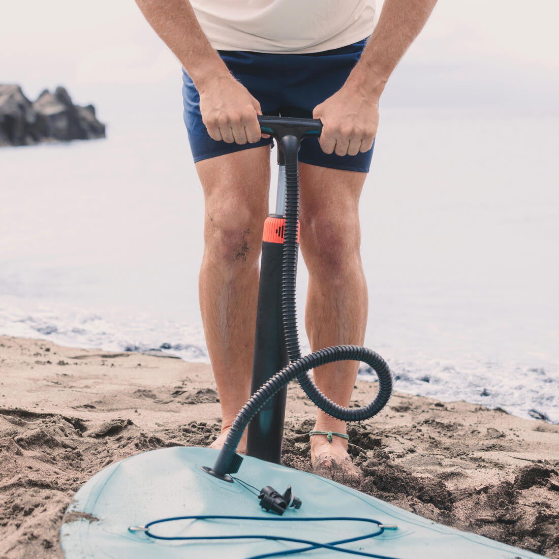 Pompe facile stand up paddle et kayak double action haute pression 0-20psi