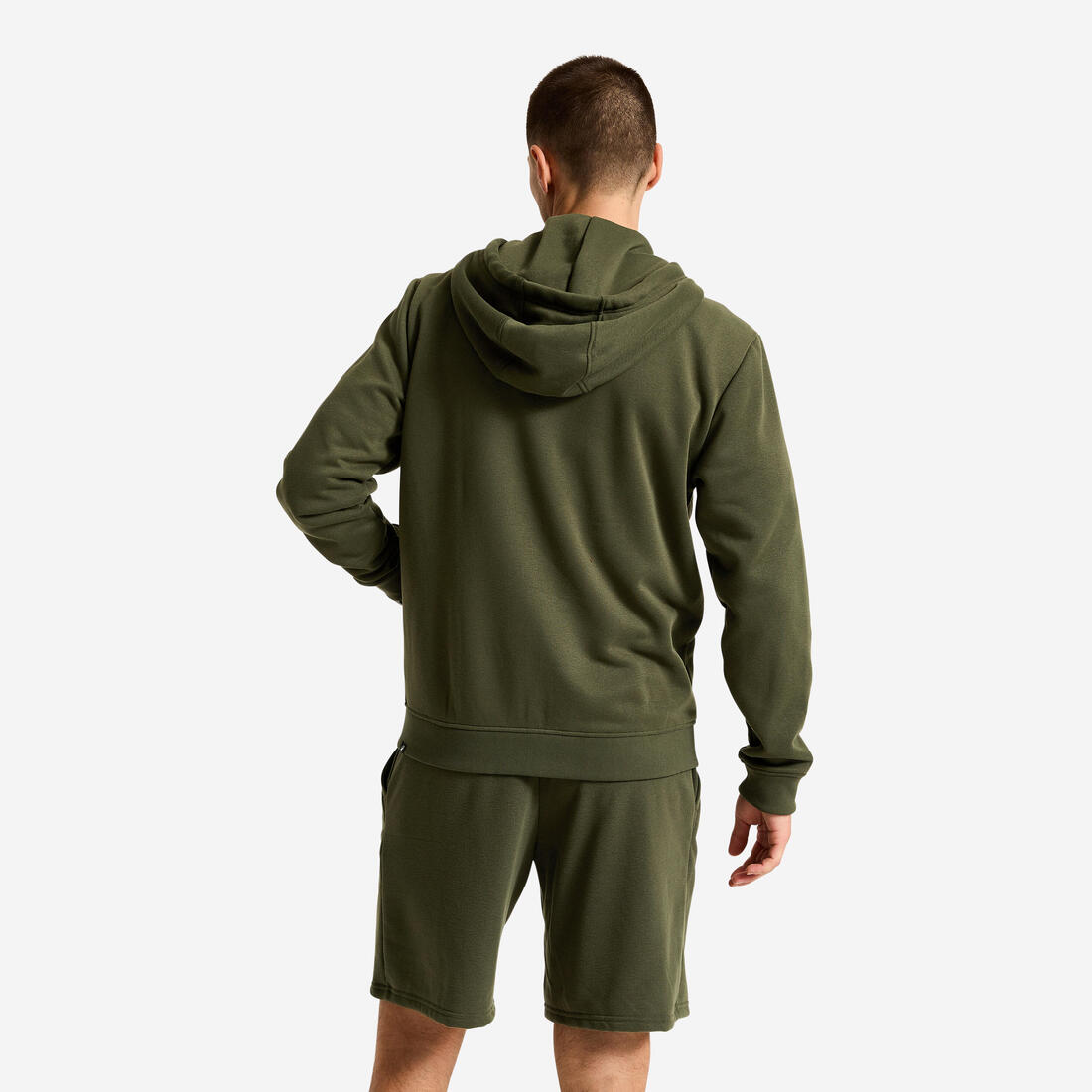 Sweat de sport zippé à capuche chaud homme, bleu foncé