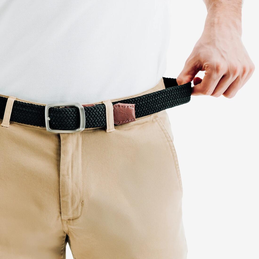 Ceinture golf tressée élastique & extensible