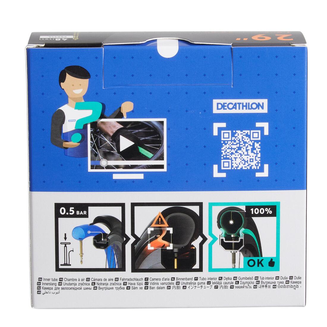 Chambre a air 29x1,9/2,5 auto reparante valve presta 48 mm
