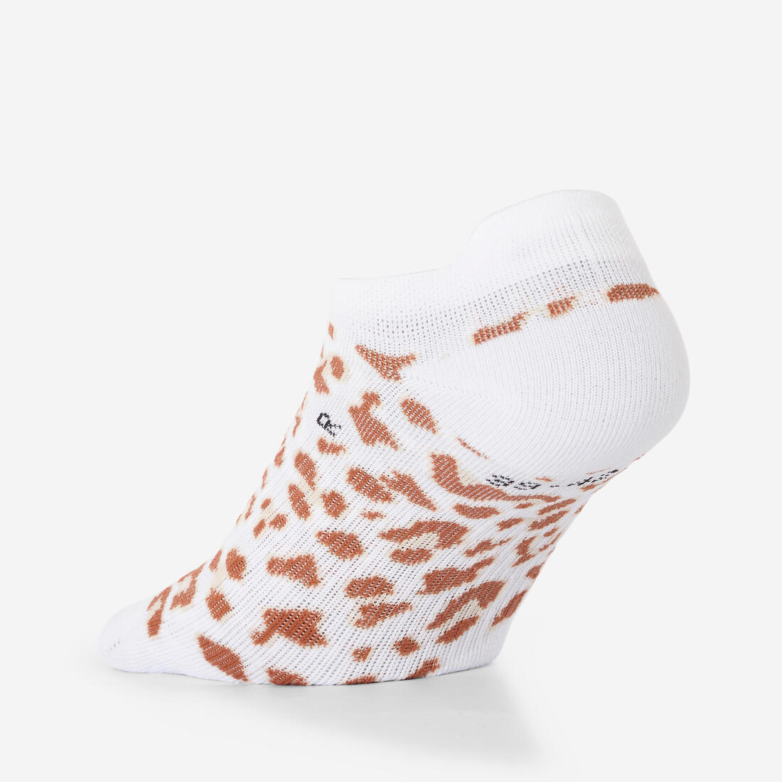 Chaussettes invisibles de fitness x3 femme, vert marron et