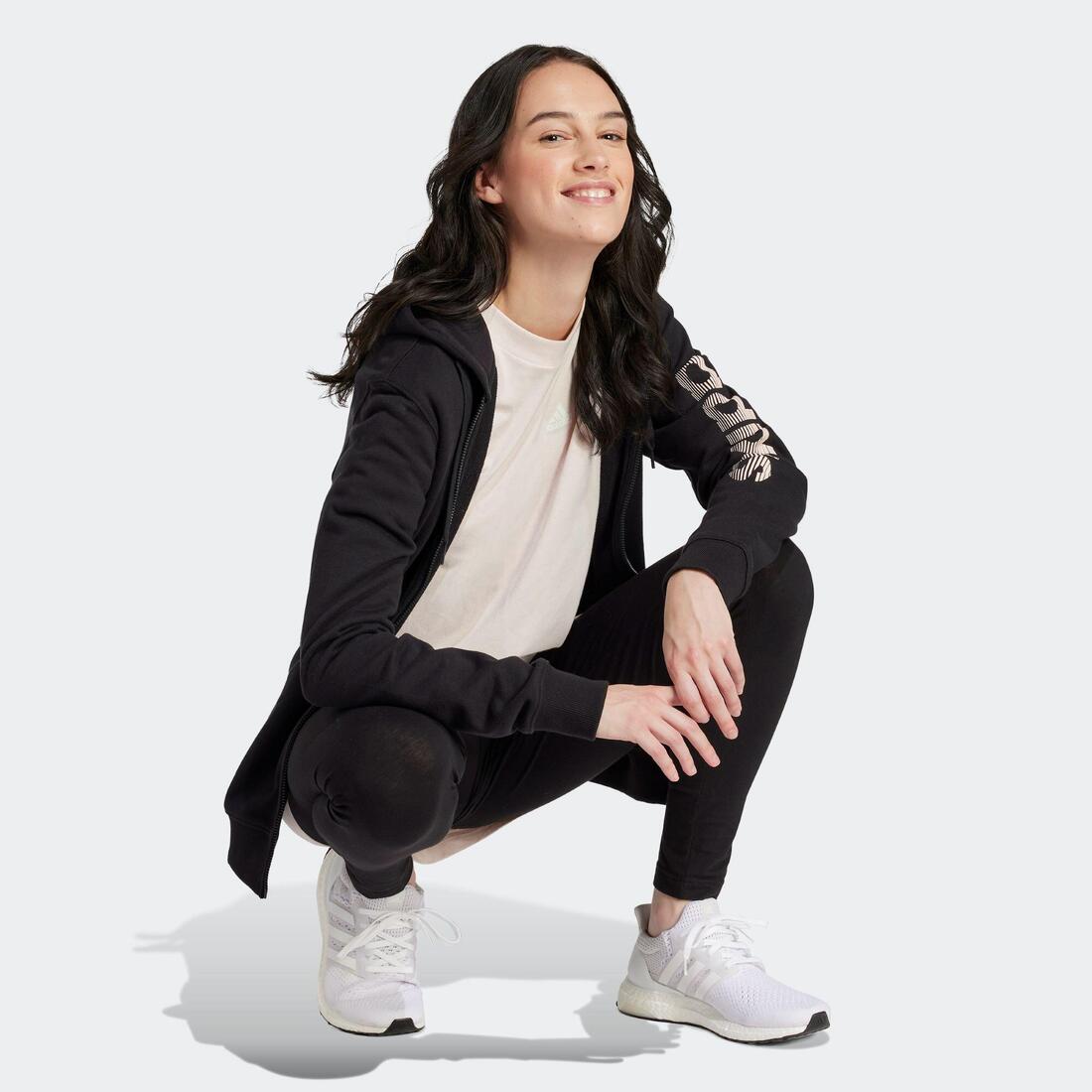 Sweat zippé imprimé Adidas femme