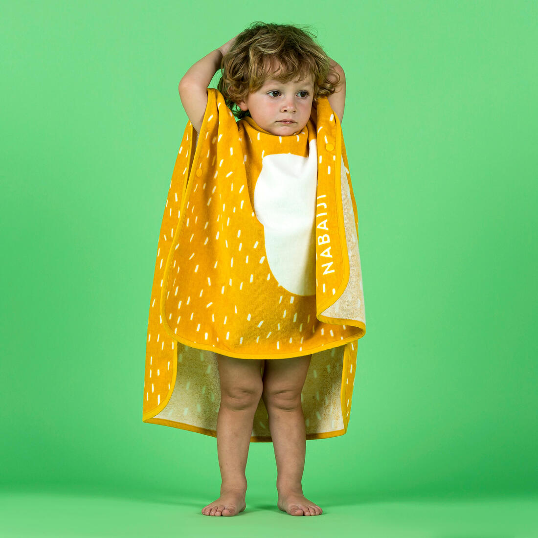 Poncho de bain coton bébé - lion