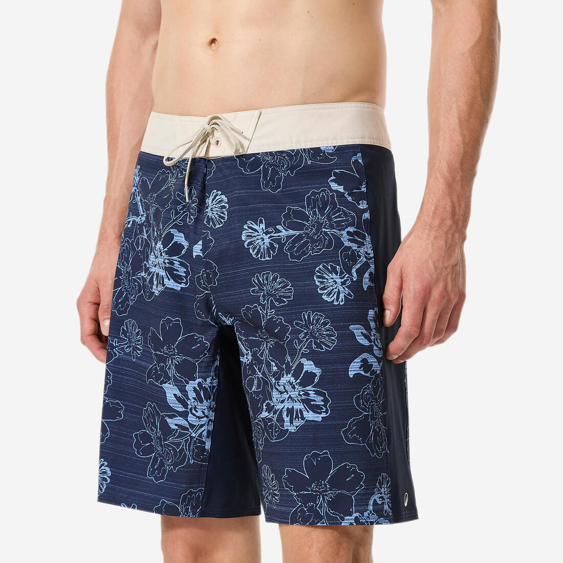 Short de bain boardshort surf long 19" homme, 500 Arch alex