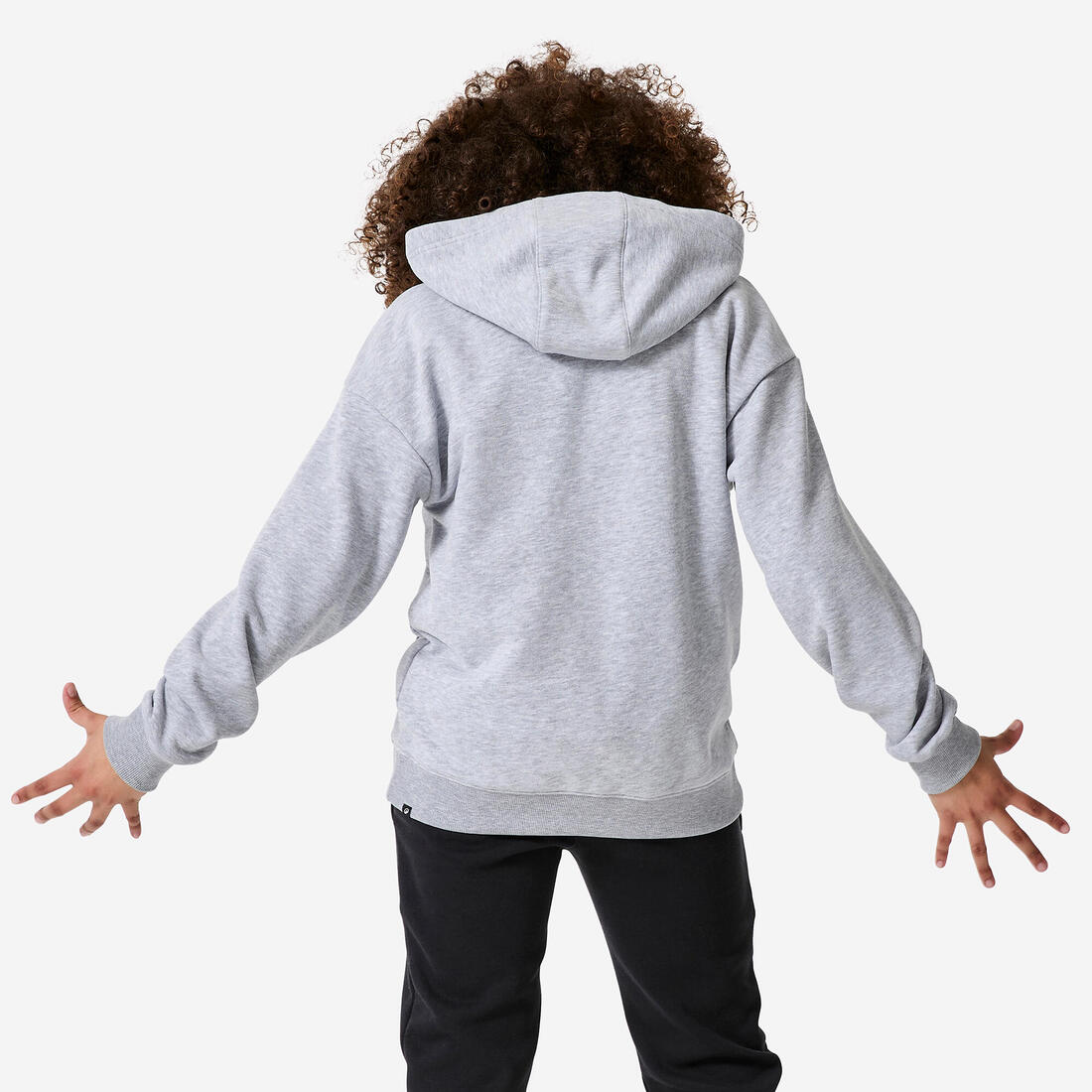 Sweat loose zippé avec capuche foncé