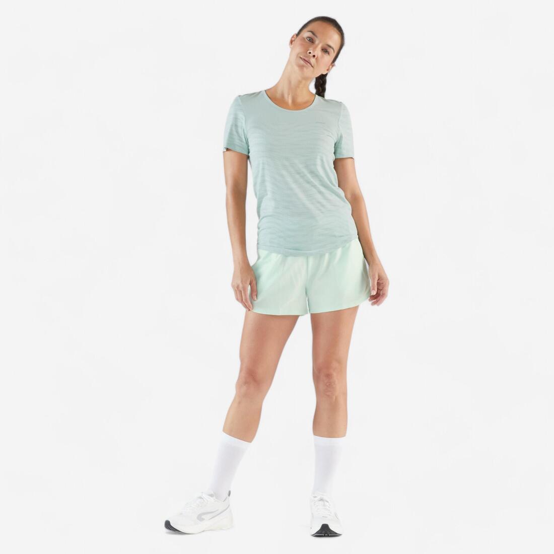 T-shirt running & trail sans couture femme - kiprun run 500 confort