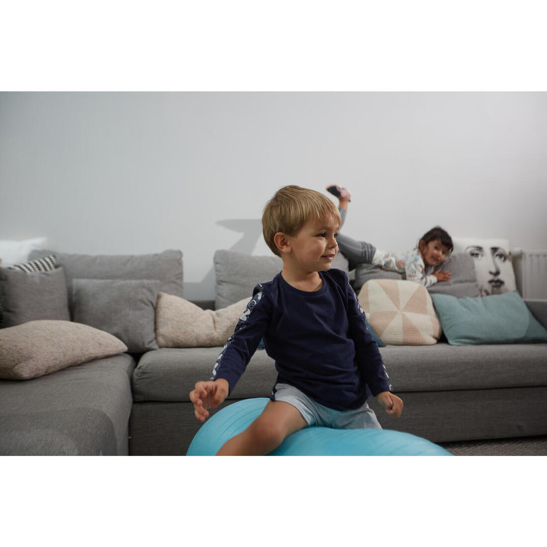 T-shirt manches longues enfant coton - Basique