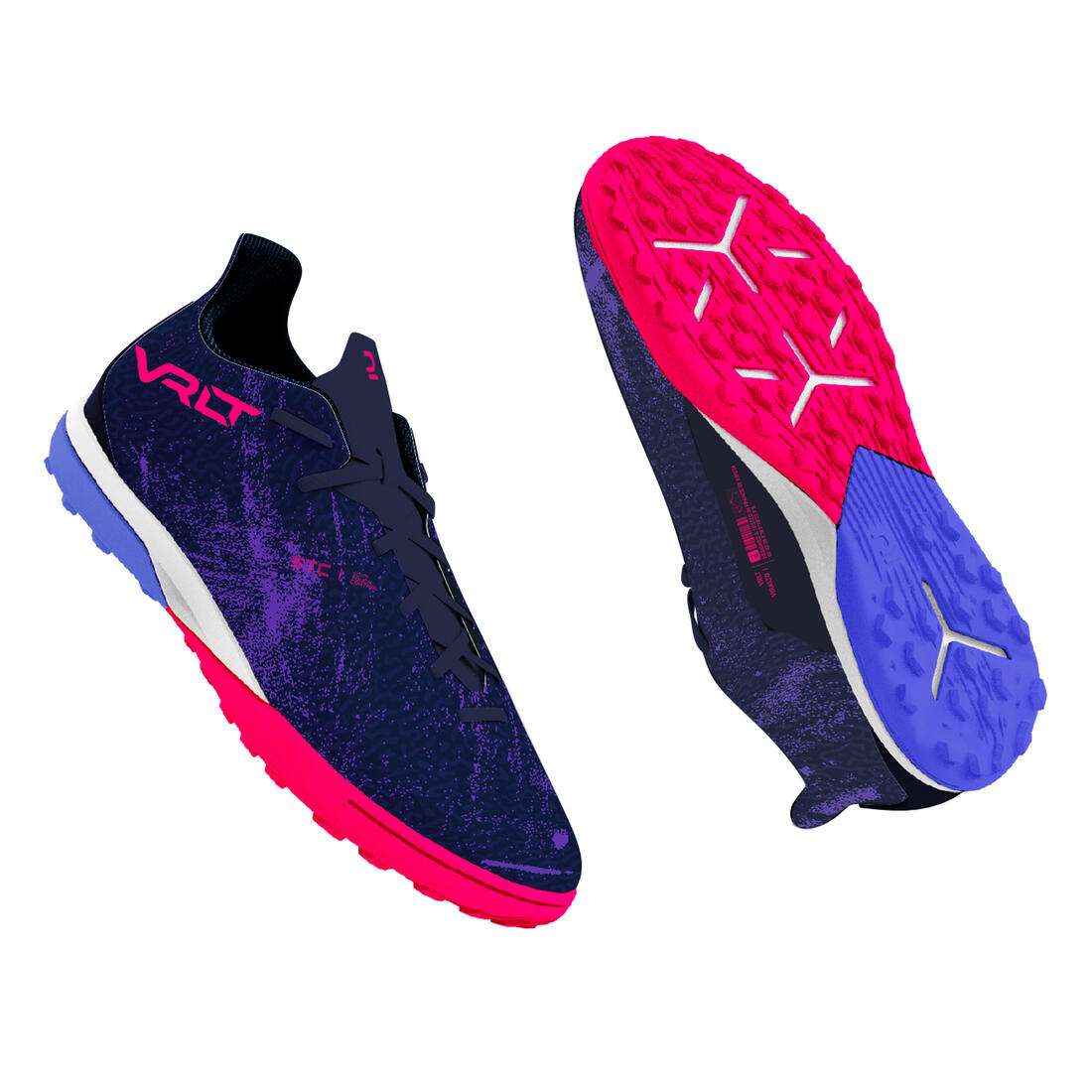 CHAUSSURES DE FOOTBALL ENFANT A LACETS VIRALTO I TURF TF NEBULA