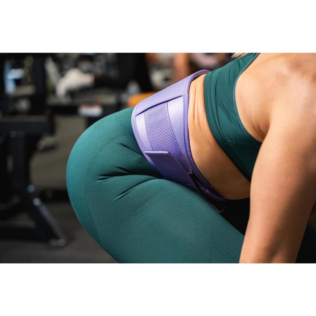 Ceinture lombaire de musculation double système de fermeture - mauve