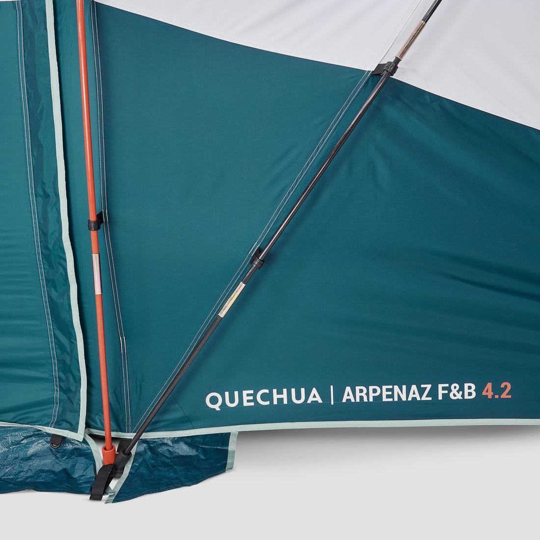 Tente de camping 4 places 2 chambres, Fresh & Black, Arpenaz 4.2