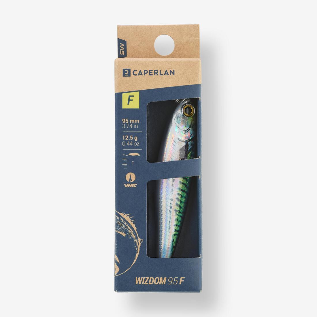 Poisson nageur stickbait pencil WIZDOM 95 F SARDINE BLEUE leurre en mer