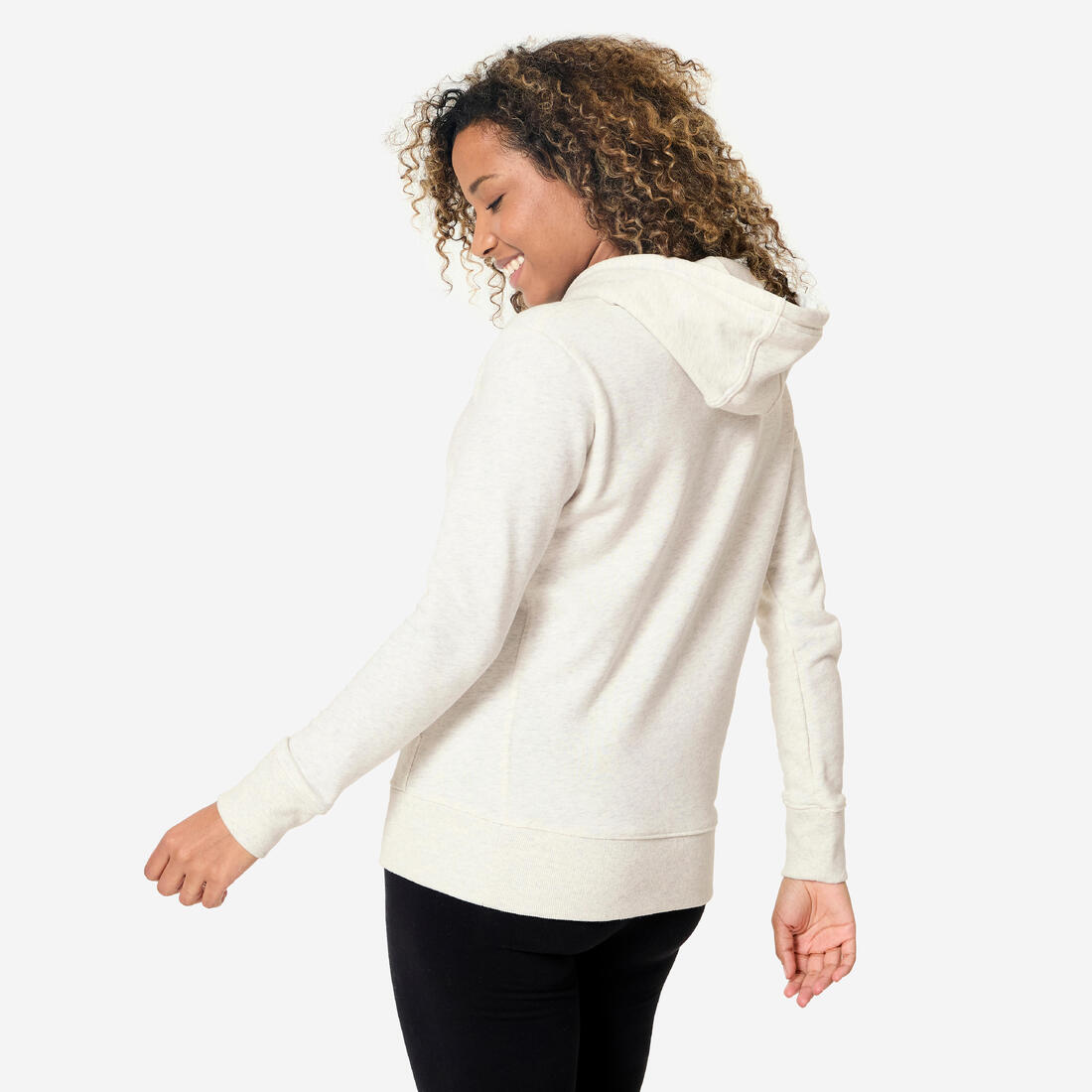 Sweat à capuche en coton fitness femme