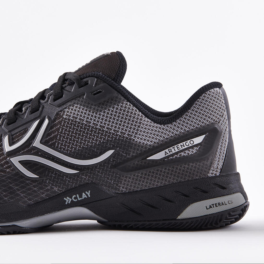 Chaussures de tennis homme terre battue - Artengo FAST Pro Clay noir Gris