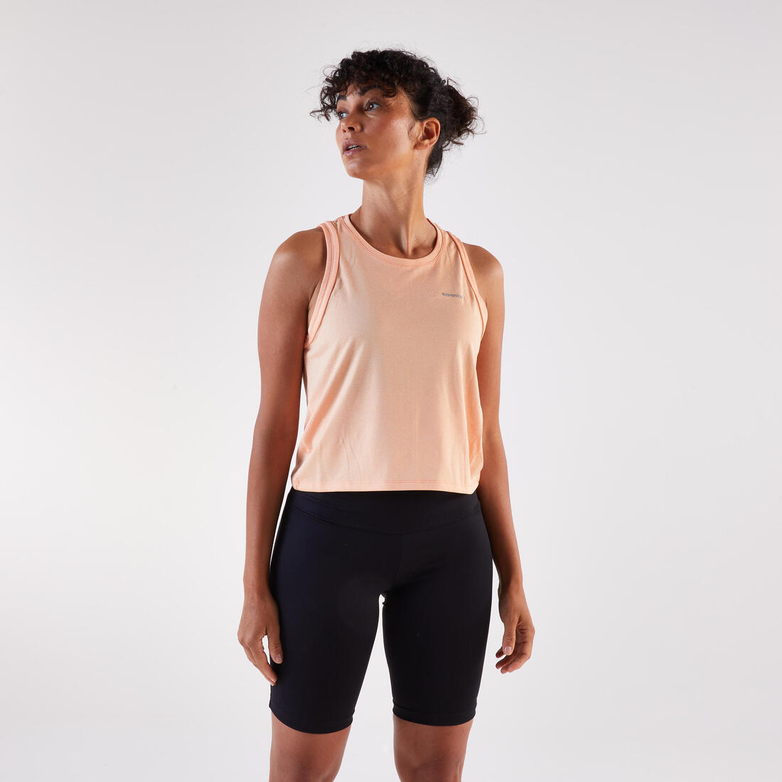 Débardeur court de running respirant femme - kiprun run 500 dry