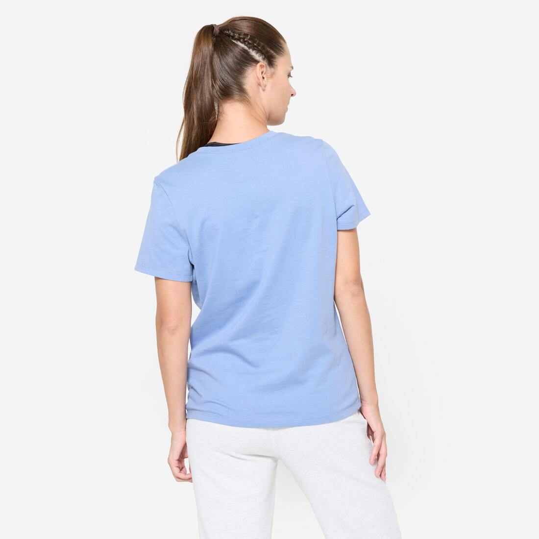 Tee-shirt en coton col rond femme