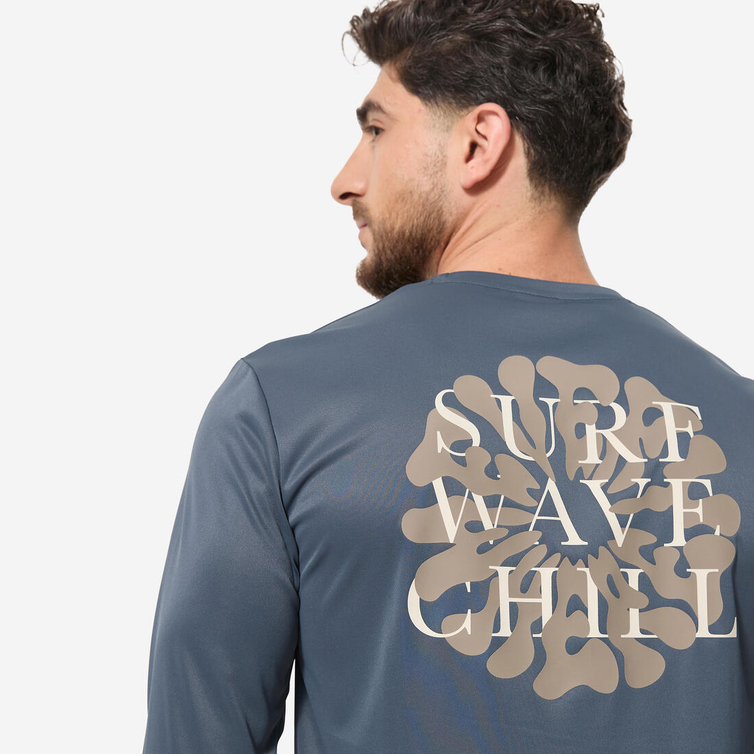 tee shirt de surf manches longues UPF50+ homme - flower