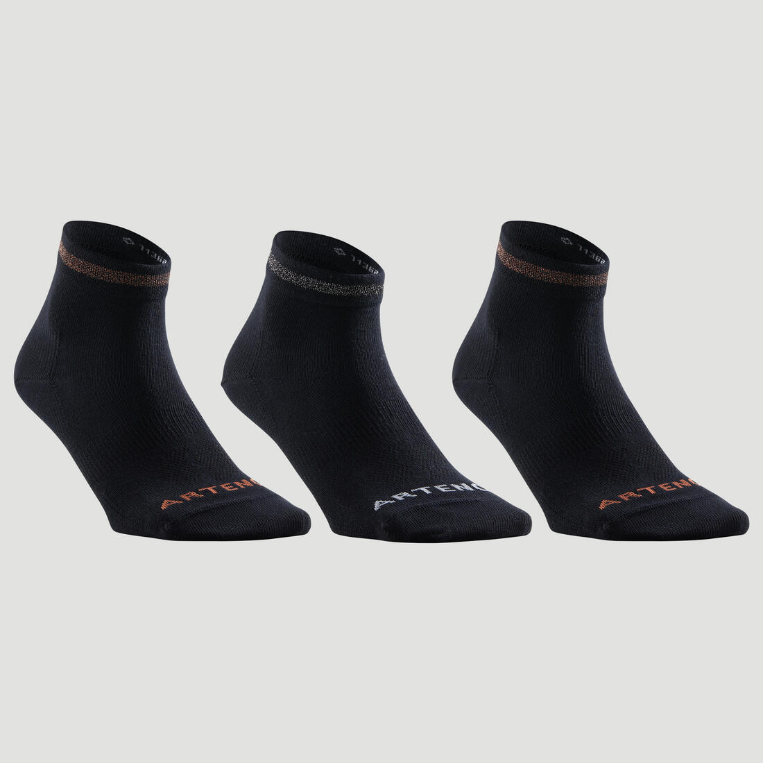 CHAUSSETTES DE SPORT MI-HAUTES RS 160 BLANCHES LOT DE 3.
